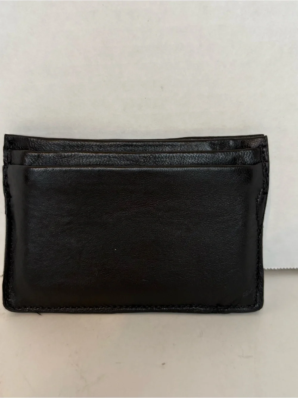 CHANEL Black Leather Card Holder